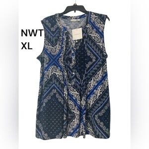 NWT Ladies’ Croft & Barrow Sleeveless Top Size XL